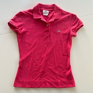 Lacoste Womens Pink Polo
